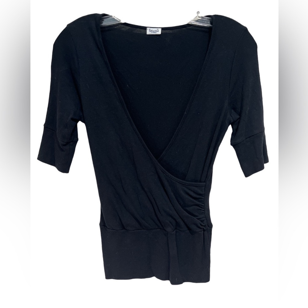 Splendid Mock Wrap V-Neck